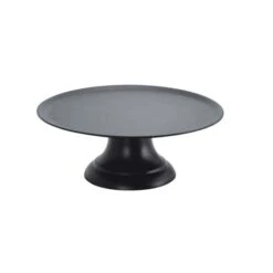 Chef Inox Cake Plate With Stand Black Polycarbonate 239mm