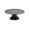 Chef Inox Cake Plate With Stand Black Polycarbonate 320mm -Tableware Series Store 04152