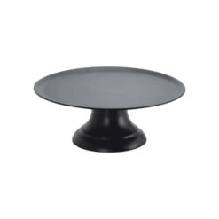 Chef Inox Cake Plate With Stand Black Polycarbonate 320mm