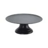 Chef Inox Cake Plate With Stand Black Polycarbonate 357mm -Tableware Series Store 04154