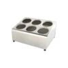 Chef Inox Cutlery Cylinder Holder - Stainless Steel 6 Hole (380x300x210) (3x3) -Tableware Series Store 05245