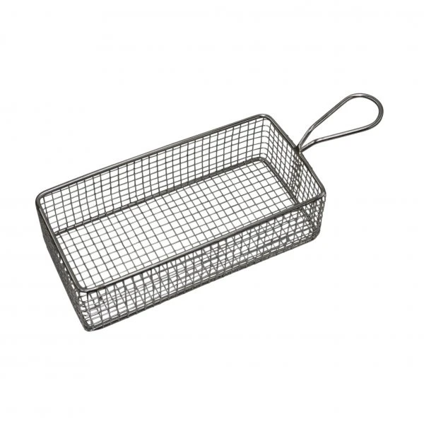 Chef Inox Serving Basket Rectangular Wire Handle 220x100x35M 3 Chef Inox Serving Basket Rectangular Wire Handle 220x100x35M