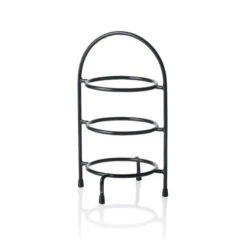 MODA Chef Inox Round Display Stand 3-Tier Black ,155Dia,185W,350Hmm