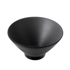 Coucou Melamine V Shape Round Bowl 20.4x10.4cm - Grey & Black
