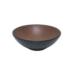 Coucou Melamine Round Bowl 21.2x7.2cm - Beige & Black
