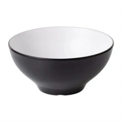 Coucou Melamine Dual Colour Round Bowl 21cm - White & Black