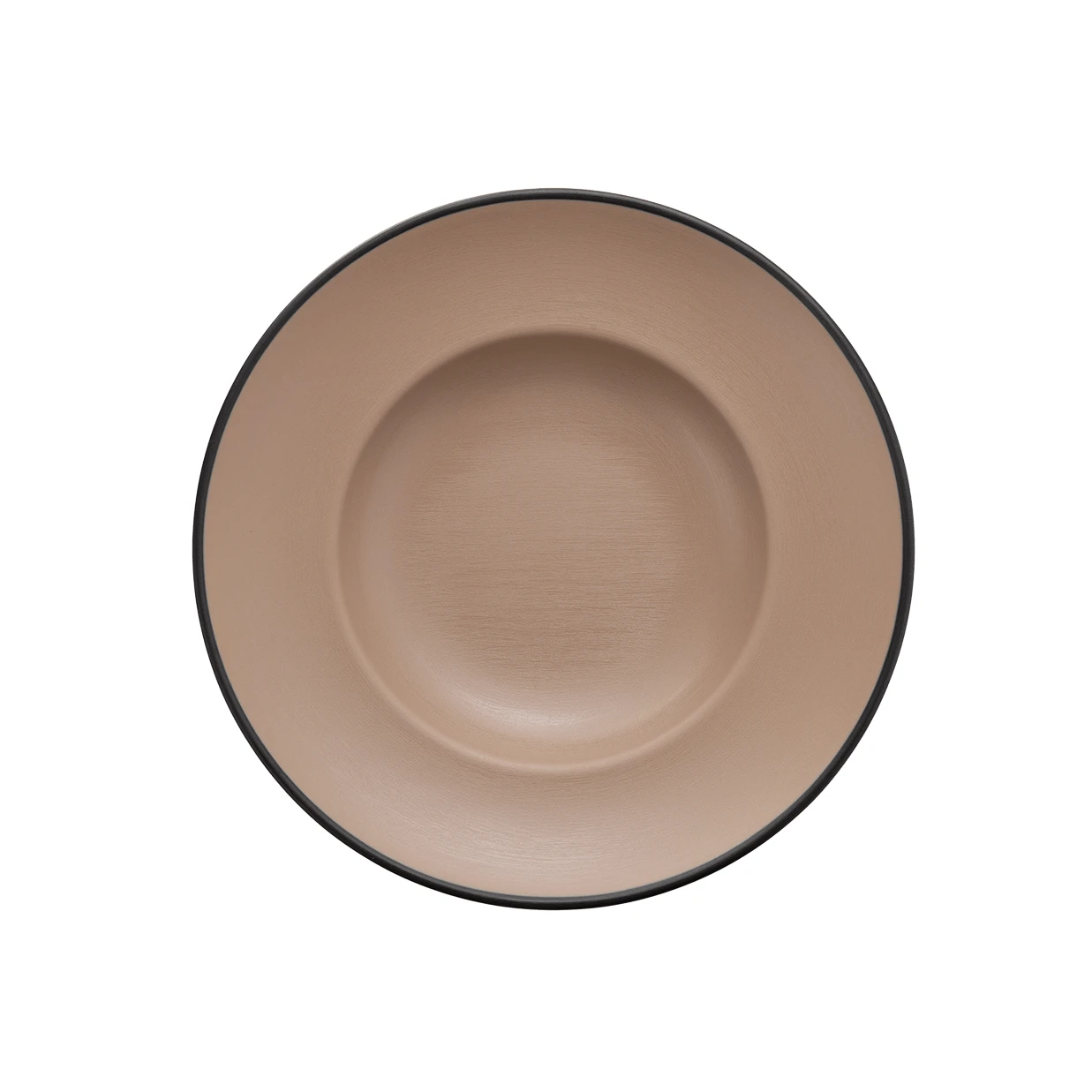 Coucou Melamine Round Deep Plate 26.5cm - Beige & Black 4 Coucou Melamine Round Deep Plate 26.5cm - Beige & Black - Image 2