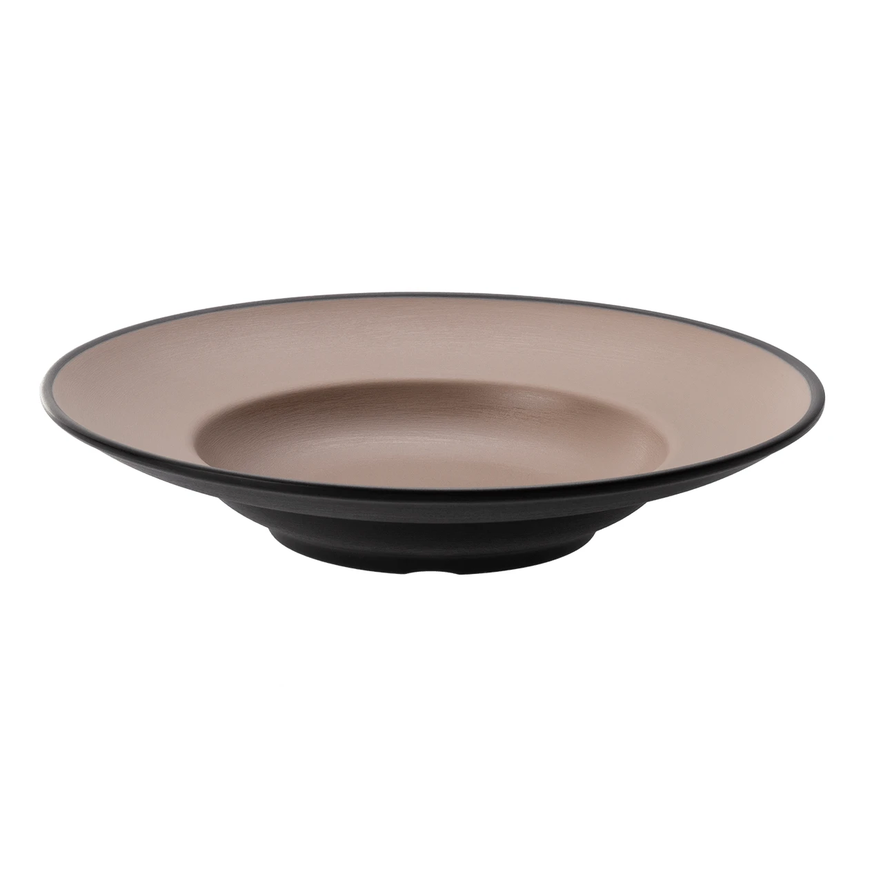 Coucou Melamine Round Deep Plate 26.5cm - Beige & Black 3 Coucou Melamine Round Deep Plate 26.5cm - Beige & Black