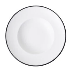 Coucou Melamine Round Deep Plate 26.5cm - White & Black 6 Coucou Melamine Round Deep Plate 26.5cm - White & Black -Tableware Series Store 11PL26WB1 1