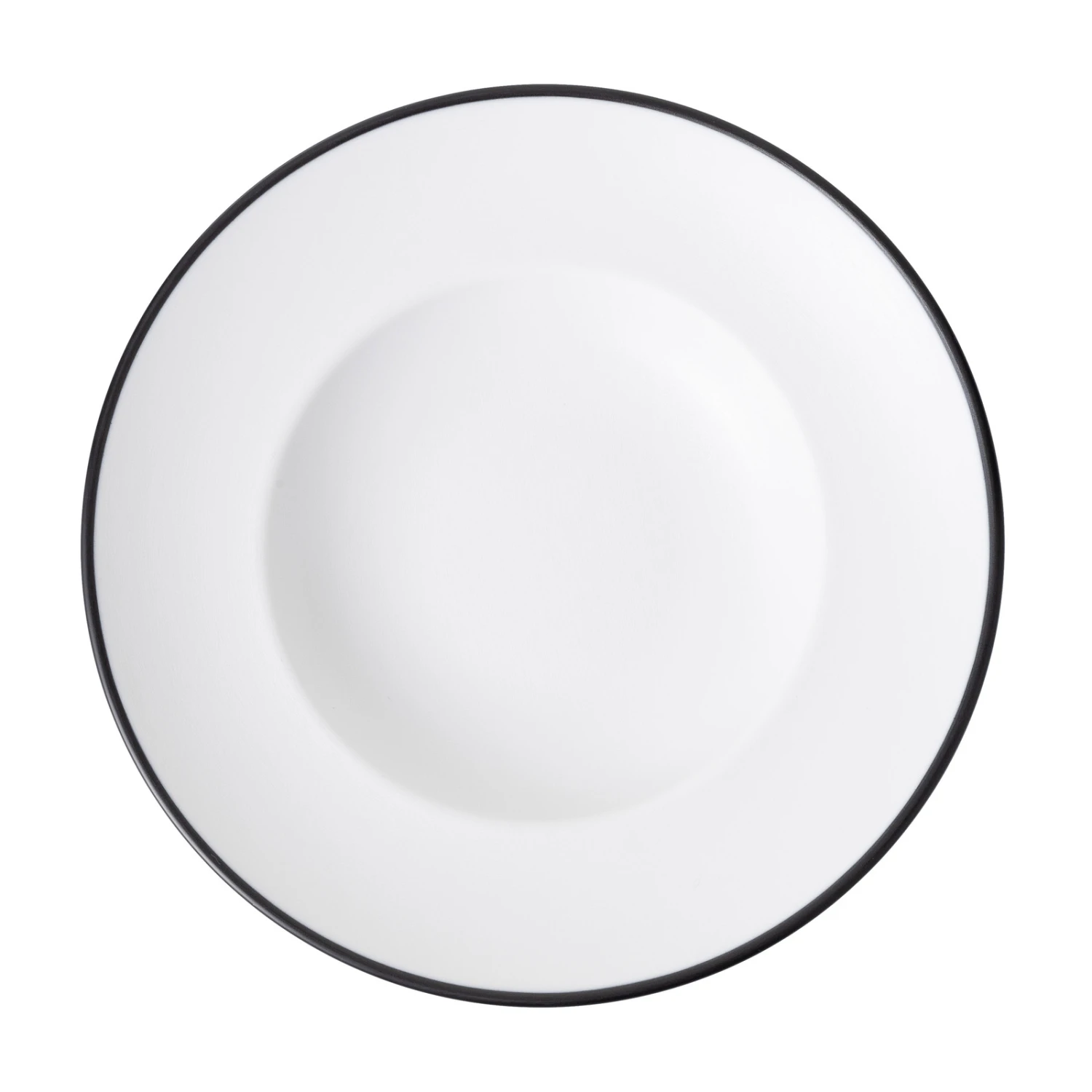 Coucou Melamine Round Deep Plate 26.5cm - White & Black 4 Coucou Melamine Round Deep Plate 26.5cm - White & Black - Image 2