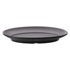 Coucou Melamine Oval Plate 31 X 22cm - Grey & Black