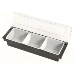 Bar Condiment Dispenser - 3 Compartment