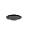 Jab Vintage Black/White Rim Enamel Melamine Look Round Plate 190mm (Box Of 6)