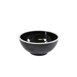 Jab Vintage Black/White Rim Enamel Look Round Melamine Bowl 150x70mm (Box Of 6)