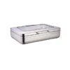 MODA Chef Inox Induction Chafer - 18/8, Rectangular, 1/1 Size With Glass Lid -Tableware Series Store 54901