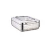 MODA Chef Inox Induction Chafer - 18/8, Rectangular, 1/2 Size With Glass Lid