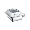 MODA Chef Inox Deluxe Chafer - Stainless Steel, Rectangular, 1/2 Size With Glass Lid -Tableware Series Store 54912