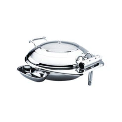 MODA Chef Inox Deluxe Chafer - 18/8, Round, Small With Glass Lid