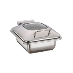 MODA Chef Inox Ultra Chafer - Stainless Steel, Rectangular, 1/2 Size With Glass Lid