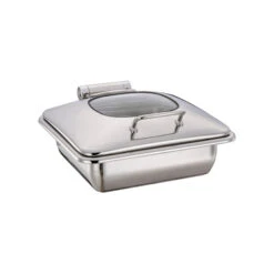 MODA Chef Inox Ultra Chafer - Stainless Steel, Rectangular, 2/3 Size With Glass Lid