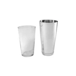 American Style / Boston Cocktail - Complete With Base & Glass Shaker 830ml - 18/8 Stainless Steel