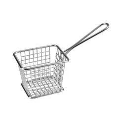 Athena Presentation Pieces Rectangular Service Basket 100x80mmx78mm Stainless Steel