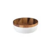Moda Brooklyn Display Bowl 300 X 100mm Acacia Wood, White Coloured Base -Tableware Series Store 76715