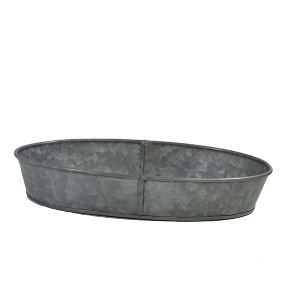 Chef Inox Coney Island - Galvanised Oval Tray 240x160x45mm 3 Chef Inox Coney Island - Galvanised Oval Tray 240x160x45mm