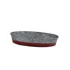 Chef Inox Coney Island - Galvanised Oval Tray Dipped Red 240x160x45mm -Tableware Series Store 78652
