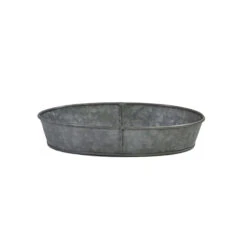 Chef Inox Coney Island Galvanised Oval Tray 270x190x45mm