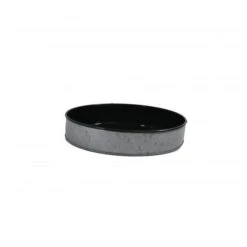 Chef Inox Coney Island - Galvanised Round Tray Dipped Black 240x45mm