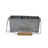 Chef Inox Coney Island - Galvanised 3 Comp Caddy With Handle 250x90x115mm -Tableware Series Store 78695