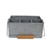 Chef Inox Coney Island - Galvanised 4 Comp Caddy With Handle 250x180x115mm