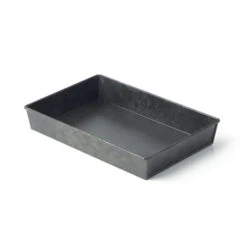 Chef Inox Coney Island - Galvanised Black Rect Tray Flared 240x160x40mm