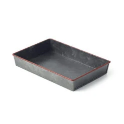Chef Inox Coney Island - Galvanised Black Rect Tray Flared Red 240x160x40mm