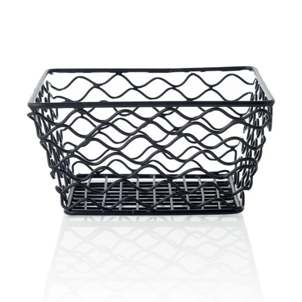 Chef Inox Coney Island Square Basket Patina Blk 205x205x105mm 3 Chef Inox Coney Island Square Basket Patina Blk 205x205x105mm