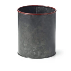 Chef Inox Coney Island - Galvanised Black Pot Red Rim 120x140mm