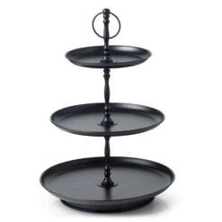MODA Chef Inox Coney Island - Galvanised Black Tea Stand 3 Tier (18/25/31)x470mm