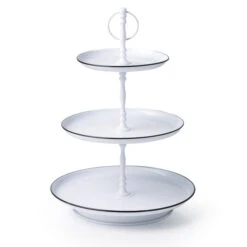 MODA Chef Inox Coney Island - White Tea Stand 3 Tier (18/25/31)x470mm