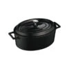 MODA Lava Oval Casserole 330x265x120mm / 6.4Lt Black