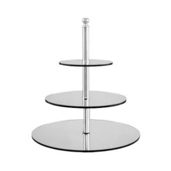 MODA Zicco 3 Tier Round Stand - Mirror Finish