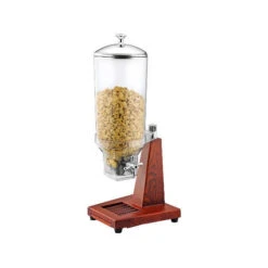 MODA Sunnex Ashwood Cereal Dispenser 280x265x680mm / 7Lt - Solid Ash Wood Base, Acrylic Chamber