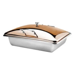MODA Athena Princess 1/1 Size Rectangular Chafer Golden Rose Lid