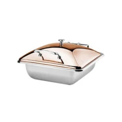 MODA Athena Princess 2/3 Size Rectangular Chafer Golden Rose Lid