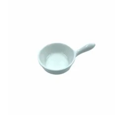 Tablekraft Miniatures Buffet White Snack Bowl With Handle 100x60mm (Box Of 12)