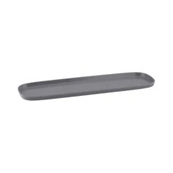 Ryner Melamine Rectangular Dish 2/4 Size, 20mm Deep - Stone Grey (Box Of 6)
