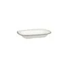 Ryner Melamine Evoke Rectangular Dish White With Grey Rim 200x145x40mm / 400ml - Box Of 12 -Tableware Series Store 91685 GY