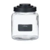 Jar Glass & Black Lid 2.6lt Academy
