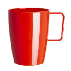 Olympia Kristallon Polycarbonate Handled Cups Red - 284ml 10oz (Box Of 12)