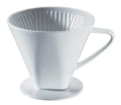 Cilio Coffee Filter Ceramic, White Suitable For Filter Paper Size 6 16x13.5cm